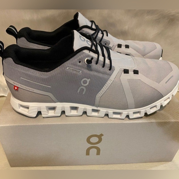 On Men's Cloud Shoes Waterproof Glacier White Color Athletic Shoes